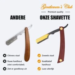 Premium Shavette Open Scheermes Met 20 Scheermesjes - Straight Razor Kappersmes - Barbiersmes - Cut Throat Razor Nekmes - Klassiek Klap Scheermes - Safety Razor Feather Mes -Verzorgingsproductenwinkel 1200x1200 629