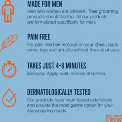 NO HAIR CREW - Ontharingscreme Mannen - Lichaam - Men - Ontharing Mannen -Verzorgingsproductenwinkel 1200x1200 698