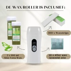 Wax Apparaat Vernieuwende Digitale Wax Roller - Wax Patroon Verwarmer - Wax Roller Kit Incl. 2 Aloe Vera Vullingen, After Wax & Waxstrips - Waxroller - Ontharen Voor Man En Vrouw -Verzorgingsproductenwinkel 1200x1200 736