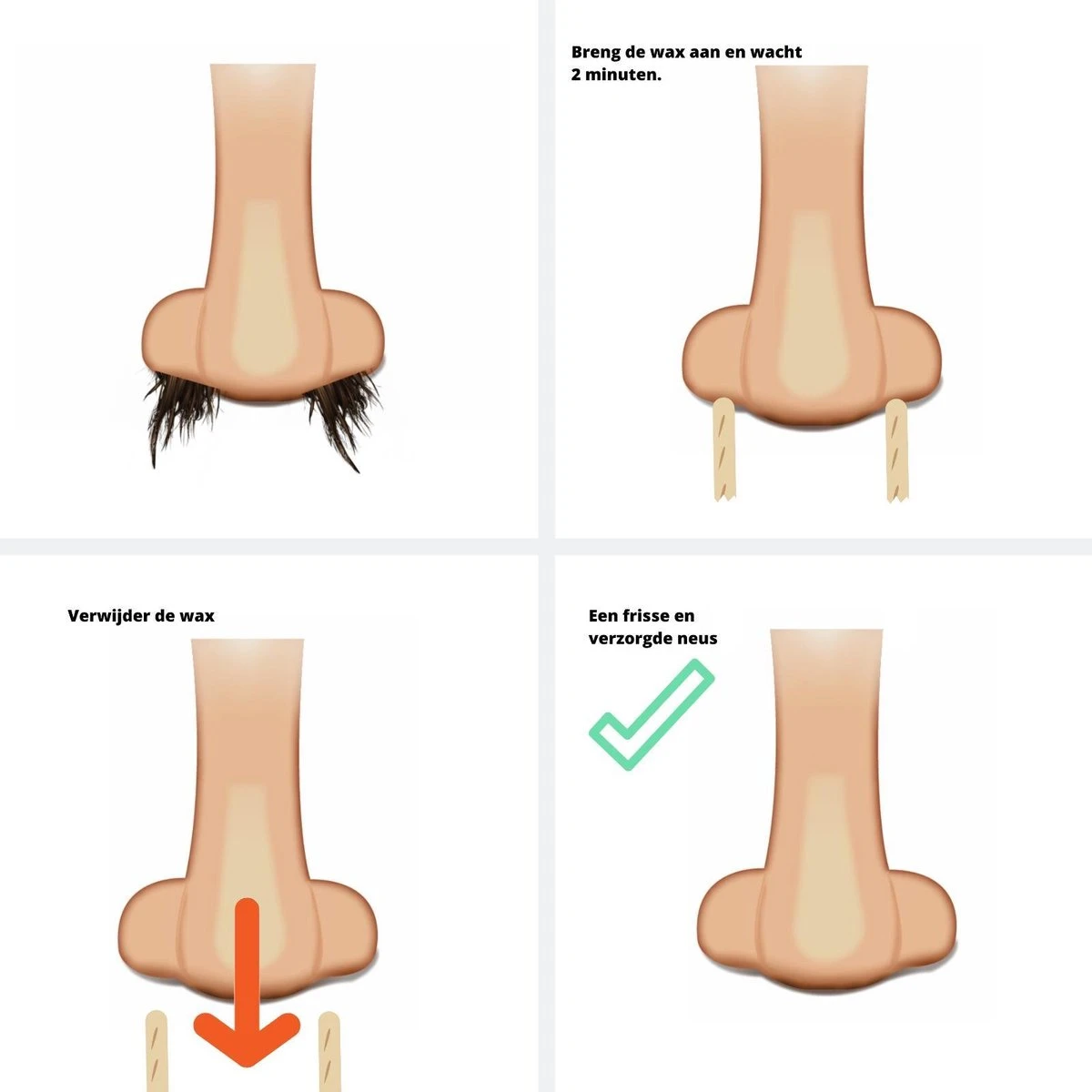 Neus Ontharing - Complete Set - Wax Stick - Pijnvrii 4 Neus Ontharing - Complete Set - Wax Stick - Pijnvrii - Afbeelding 4
