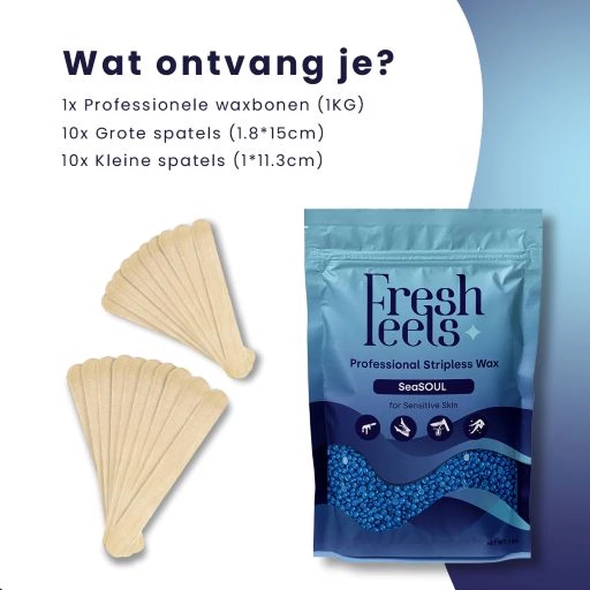 Freshfeels® Hard Wax Beans - Incl. 20x Wax Spatels - 1 KG - Voor Lichaam & Gezicht - Wax Parels - Wax Bonen - Wax Korrels - Voor Gevoelige Huid - Fijn/Grof Haar - Brazilian Hard Wax - Aqua Blauw 8 Freshfeels® Hard Wax Beans - Incl. 20x Wax Spatels - 1 KG - Voor Lichaam & Gezicht - Wax Parels - Wax Bonen - Wax Korrels - Voor Gevoelige Huid - Fijn/Grof Haar - Brazilian Hard Wax - Aqua Blauw - Afbeelding 8