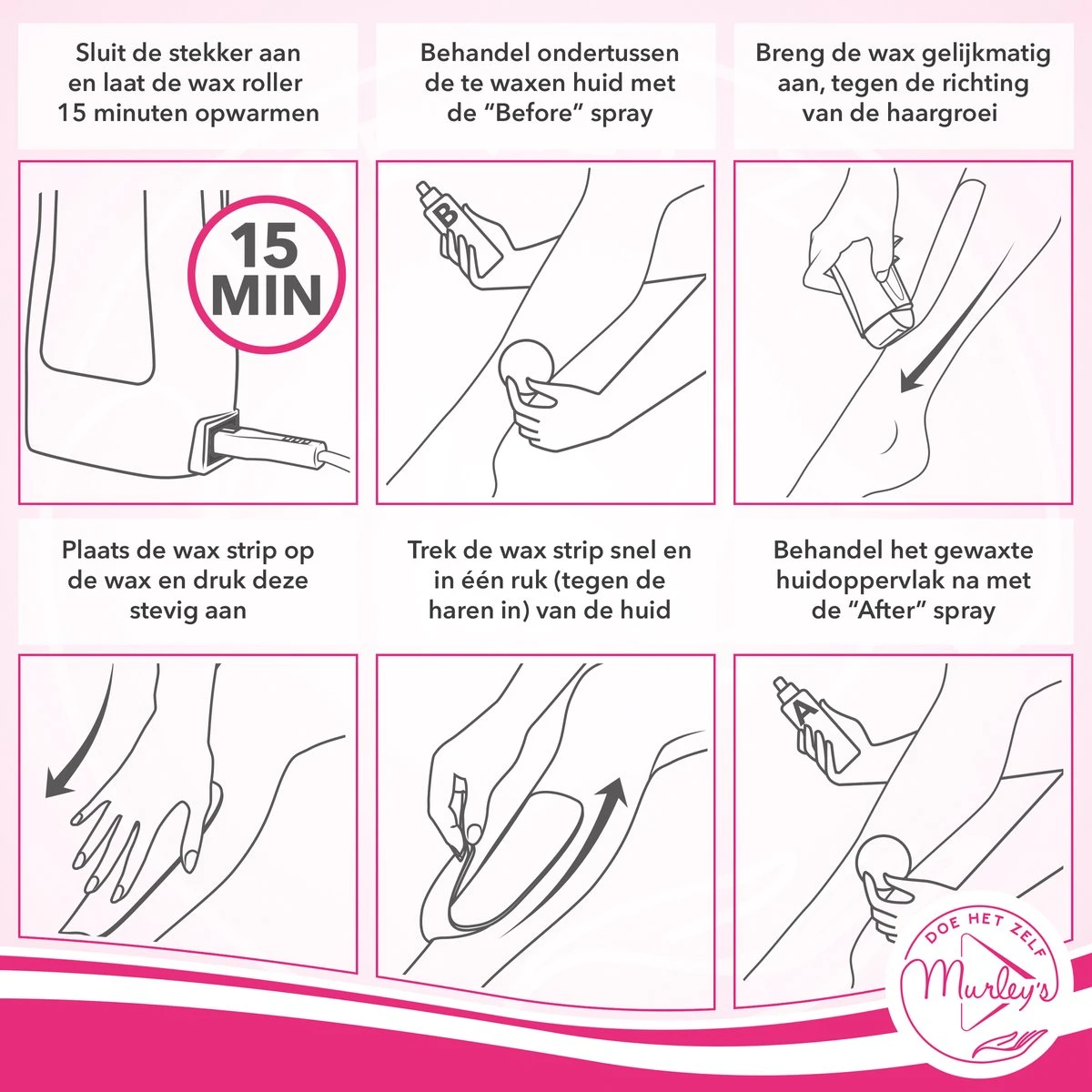 MURLEY'S Wax Apparaat Roll-On Honing Wax Ontharing Set Met 5x Cartridges + Before En After Sprays + 100 Strips- Voor Lichaam En Gezicht - Zwart 4 MURLEY'S Wax Apparaat Roll-On Honing Wax Ontharing Set Met 5x Cartridges + Before En After Sprays + 100 Strips- Voor Lichaam En Gezicht - Zwart - Afbeelding 4