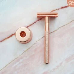 Bamboozy Safety Razor Met Houder RVS + 20 Scheermesjes Rose Gold Goud Voor Vrouwen Dames Mannen Double Edge Zero Waste Duurzaam Scheren -Verzorgingsproductenwinkel 1200x1200 88