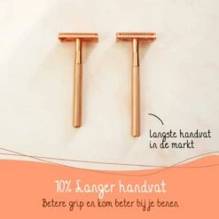 Bamboozy Safety Razor RVS + 20 Scheermesjes Rose Gold Goud Voor Vrouwen Dames Zero Waste Duurzaam Scheermesje Veiligheidsscheermes 15 Bamboozy Safety Razor RVS + 20 Scheermesjes Rose Gold Goud Voor Vrouwen Dames Zero Waste Duurzaam Scheermesje Veiligheidsscheermes -Verzorgingsproductenwinkel 1200x1200 9