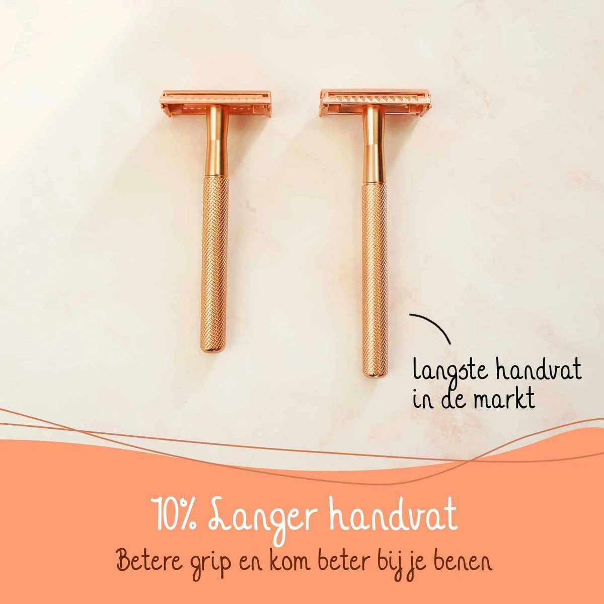 Bamboozy Safety Razor RVS + 20 Scheermesjes Rose Gold Goud Voor Vrouwen Dames Zero Waste Duurzaam Scheermesje Veiligheidsscheermes 3 Bamboozy Safety Razor RVS + 20 Scheermesjes Rose Gold Goud Voor Vrouwen Dames Zero Waste Duurzaam Scheermesje Veiligheidsscheermes - Afbeelding 3