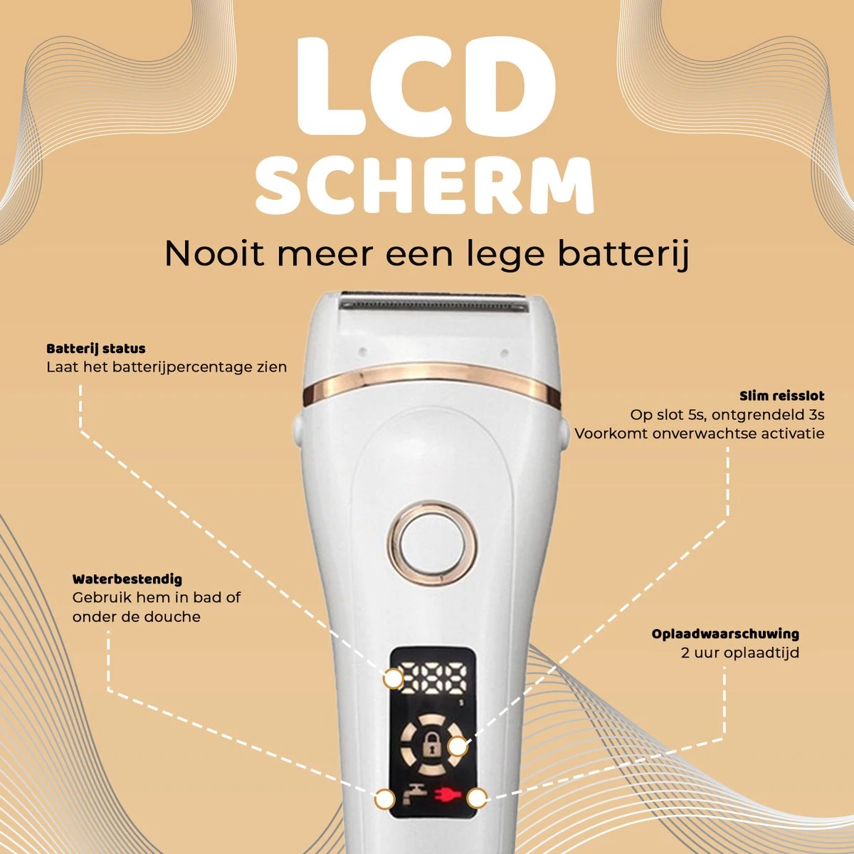 WVE Ladyshave Ontharingsapparaat - Ladyshaves Voor Vrouwen - Trimmer & Scheerapparaat Vrouw - Ontharen - Cadeau Voor Haar 4 WVE Ladyshave Ontharingsapparaat - Ladyshaves Voor Vrouwen - Trimmer & Scheerapparaat Vrouw - Ontharen - Cadeau Voor Haar - Afbeelding 4