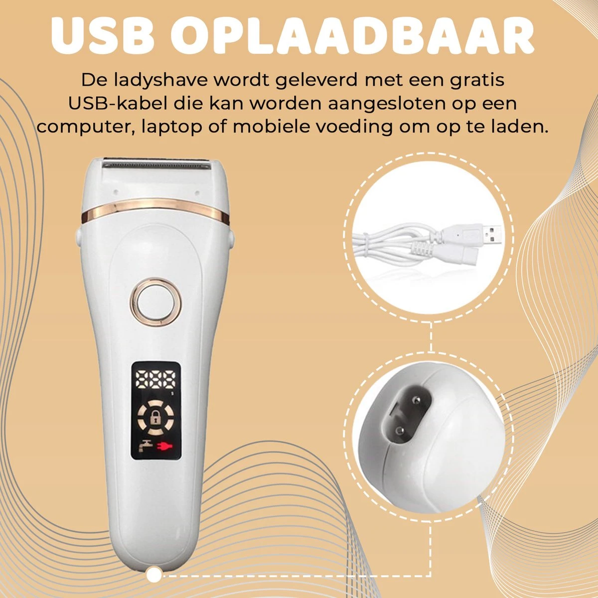 WVE Ladyshave Ontharingsapparaat - Ladyshaves Voor Vrouwen - Trimmer & Scheerapparaat Vrouw - Ontharen - Cadeau Voor Haar 5 WVE Ladyshave Ontharingsapparaat - Ladyshaves Voor Vrouwen - Trimmer & Scheerapparaat Vrouw - Ontharen - Cadeau Voor Haar - Afbeelding 5