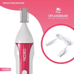 GEON - Multifunctionele 5 In 1 Ladyshave - Oplaadbaar - Bodygroomer - Bikinitrimmer - Wenkbrauwtrimmer - Neustrimmer - Oksel Trimmer -Verzorgingsproductenwinkel 1200x1200 928