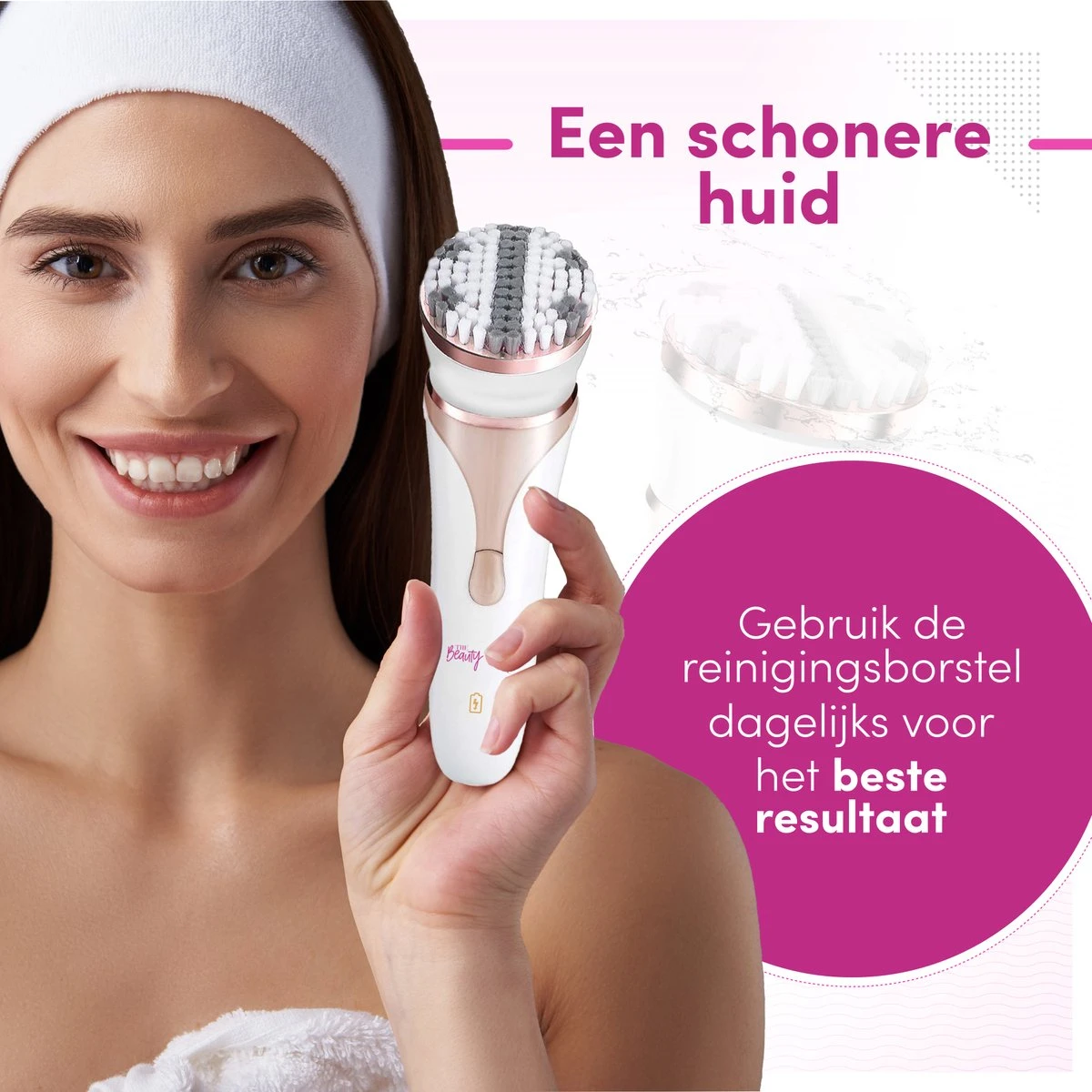 TheBeautyWay 4 In 1 Ladyshave – Draadloos - Nat & Droog - Massage, Reinig & Epileer - Scheerapparaat Vrouw 6 TheBeautyWay 4 In 1 Ladyshave – Draadloos - Nat & Droog - Massage, Reinig & Epileer - Scheerapparaat Vrouw - Afbeelding 6