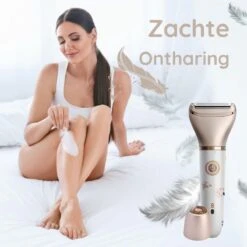 2-in-1 Ladyshave + Extra Scheerkop - Gezicht - Oksels - Benen - Bikinilijn - Scheerapparaat Vrouw - Haarverwijderaar Dames - Trimmer Vrouw - Intieme Zone Schaamhaar - Ladyshaves Bikini - Oplaadbaar -Verzorgingsproductenwinkel 1200x1200 934