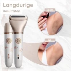 2-in-1 Ladyshave Gezicht - Oksels - Benen - Bikinilijn - Scheerapparaat Vrouw - Haarverwijderaar Dames - Trimmer Vrouw - Intieme Zone Schaamhaar - Ladyshaves Bikini - Oplaadbaar -Verzorgingsproductenwinkel 1200x1200 966
