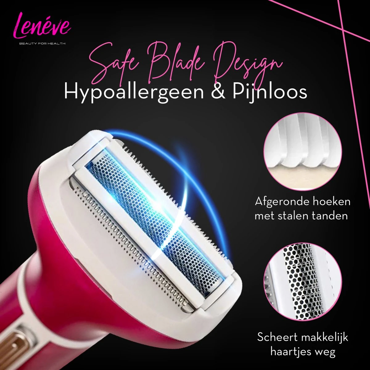 Lenéve Ladyshave - Ladyshave Voor Vrouwen - 5 In 1 - Haarverwijderaar - Bikinitrimmer - Neustrimmer - Wenkbrauw Trimmer 6 Lenéve Ladyshave - Ladyshave Voor Vrouwen - 5 In 1 - Haarverwijderaar - Bikinitrimmer - Neustrimmer - Wenkbrauw Trimmer - Afbeelding 6