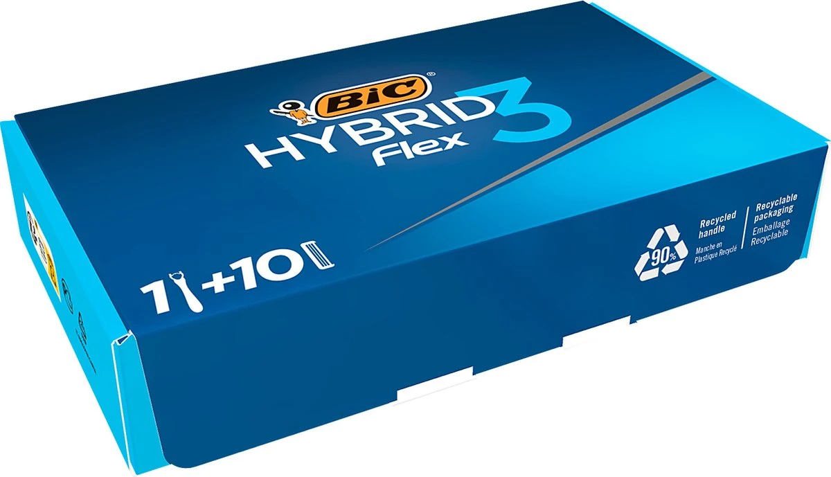 BIC Scheermesjes - Hybrid 3 Flex Scheersysteem Met 10 Navullingen 2 BIC Scheermesjes - Hybrid 3 Flex Scheersysteem Met 10 Navullingen - Afbeelding 2