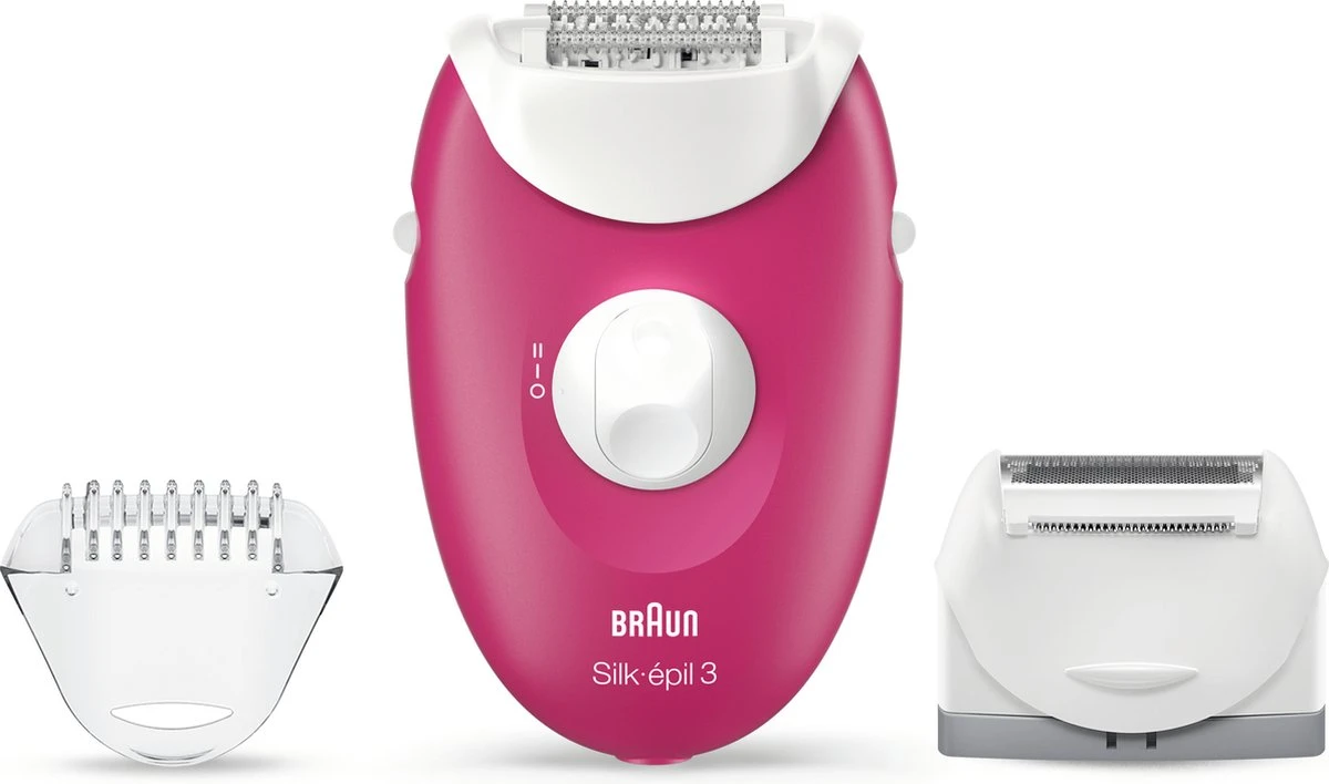Braun Silk-épil 3 3-410 - Elektrische Epilator Voor Dames - Roze/wit 4 Braun Silk-épil 3 3-410 - Elektrische Epilator Voor Dames - Roze/wit - Afbeelding 4