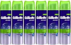 GilletteĀ® Gillette Series Gevoelige Huid Scheergel Mannen - 6x200ml Voordeelverpakking