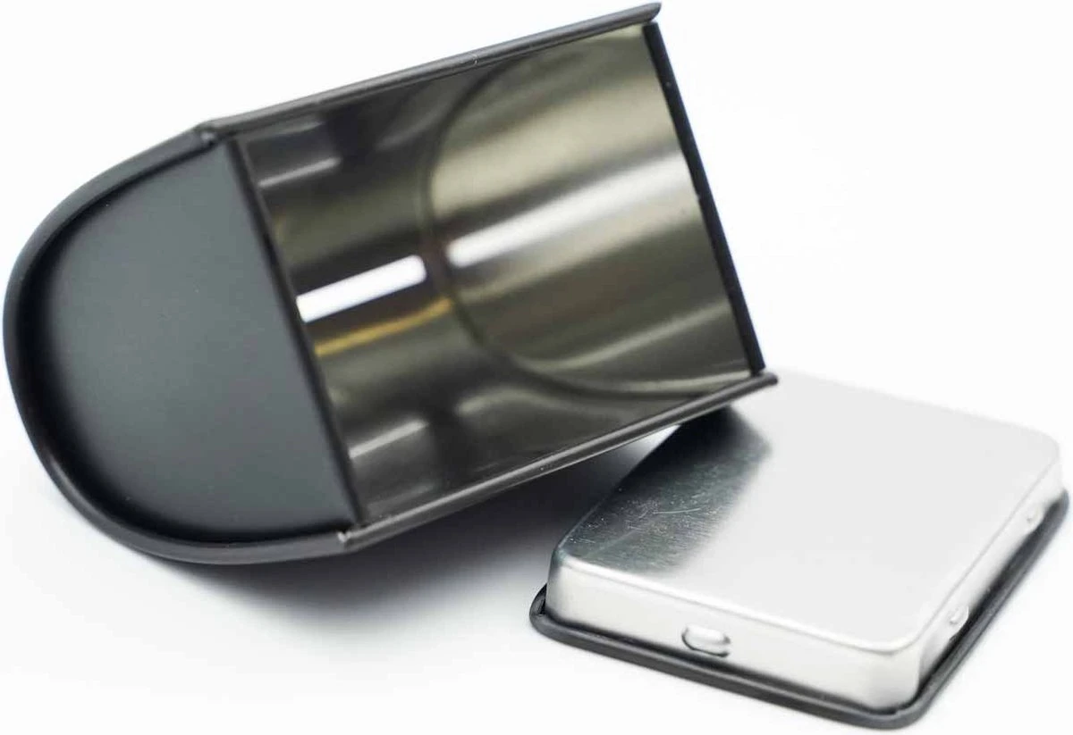 Bamboozy Metalen Doosje Voor Gebruikte Safety Razor Blades Mat Zwart Verzamel Wegwerp 2 Bamboozy Metalen Doosje Voor Gebruikte Safety Razor Blades Mat Zwart Verzamel Wegwerp - Afbeelding 2