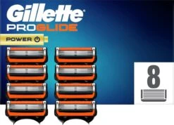 Gillette® Gillette ProGlide Power Scheermesjes Voor Mannen - 8 Navulmesjes