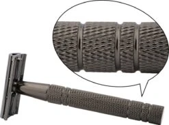 Safety Razor Scheermes + 20 Scheermesjes - Aluminium - Antraciet - Double Blade -Verzorgingsproductenwinkel 1200x890 1