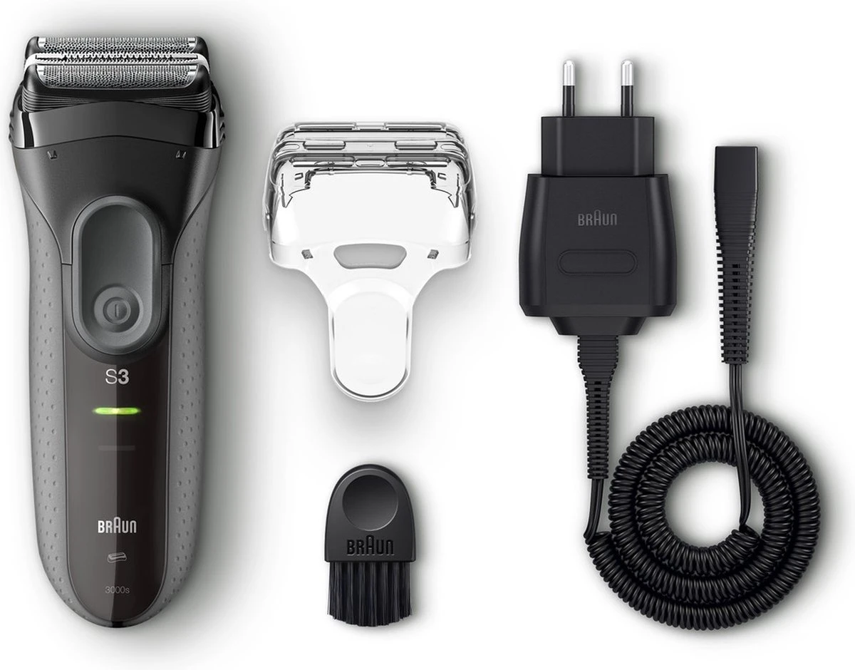 Braun Series 3 3000s Elektrische Scheerapparaat + EN10 Neustrimmer 1 Braun Series 3 3000s Elektrische Scheerapparaat + EN10 Neustrimmer