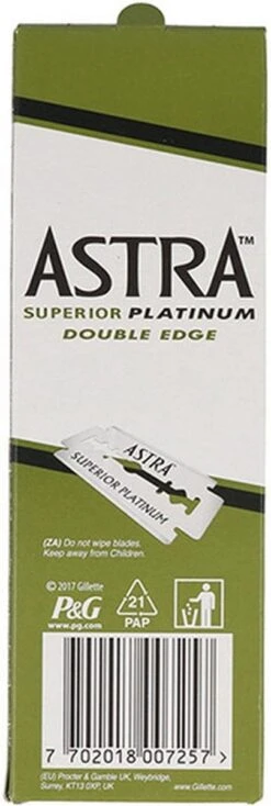 Astra Razor Blade Scheermesjes Mannen - 100st - Double Edge Scheermesjes - Shavette - Voor Gezicht - Safety Razor Blades -Verzorgingsproductenwinkel 404x1200