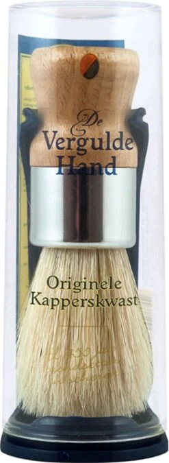 Vergulde Hand Scheerkwast - Voor Kappers -Verzorgingsproductenwinkel 439x1200