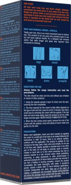 NO HAIR CREW - Ontharingscreme Mannen - Lichaam - Men - Ontharing Mannen -Verzorgingsproductenwinkel 460x1200