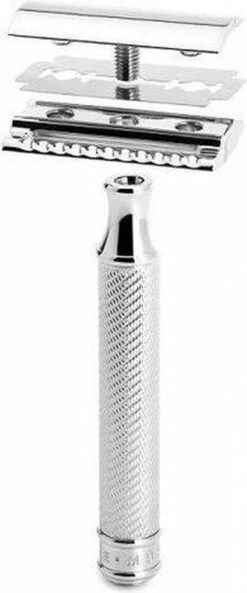 Muhle Double Edge Safety Razor Klassiek Scheermes - Chroom - Dichte Kam -Verzorgingsproductenwinkel 500x1200