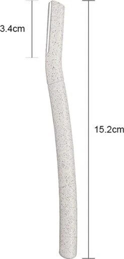 INTER-ESQUE Wenkbrauw Mesje - Eyebrow Razor - Dermaplaning - Scheermesjes Gezicht - Wenkbrauw Scheermesje Van Tarwestro - 6 Stuks 3x Groot + 3x Klein -Verzorgingsproductenwinkel 574x1200