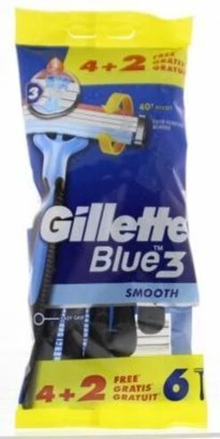 Gillette® Gillette Blue3 Smooth 4+2 Stuks -Verzorgingsproductenwinkel 602x1200 4