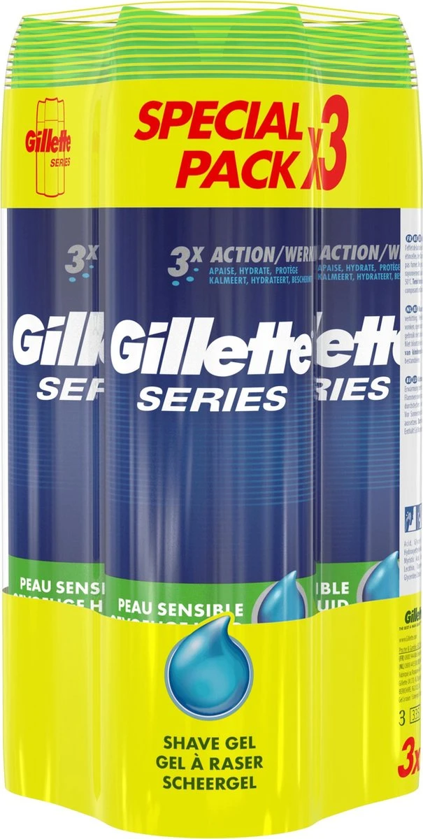 Gillette® Gillette - Scheergel - Gevoelige Huid - 3×200ml 1 Gillette® Gillette - Scheergel - Gevoelige Huid - 3×200ml