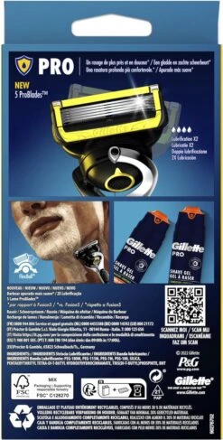 Gillette® Gillette ProShield - Scheersysteem - Voor Mannen - 1 Gillette Scheersysteem - 2 Navulmesjes -Verzorgingsproductenwinkel 609x1200 1