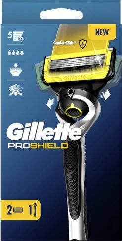 Gillette® Gillette ProShield - Scheersysteem - Voor Mannen - 1 Gillette Scheersysteem - 2 Navulmesjes -Verzorgingsproductenwinkel 610x1200 2