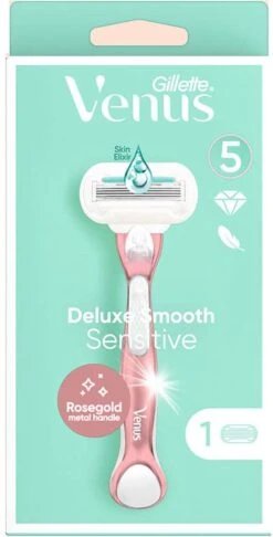 Gillette Venus Deluxe Smooth Sensitive RoseGold Scheersysteem Voor Vrouwen - Scheermes -Verzorgingsproductenwinkel 610x1200 5