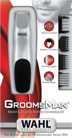 Wahl Groomsman Battery - Baardtrimmer - Draadloos - Zilver -Verzorgingsproductenwinkel 624x1200 1