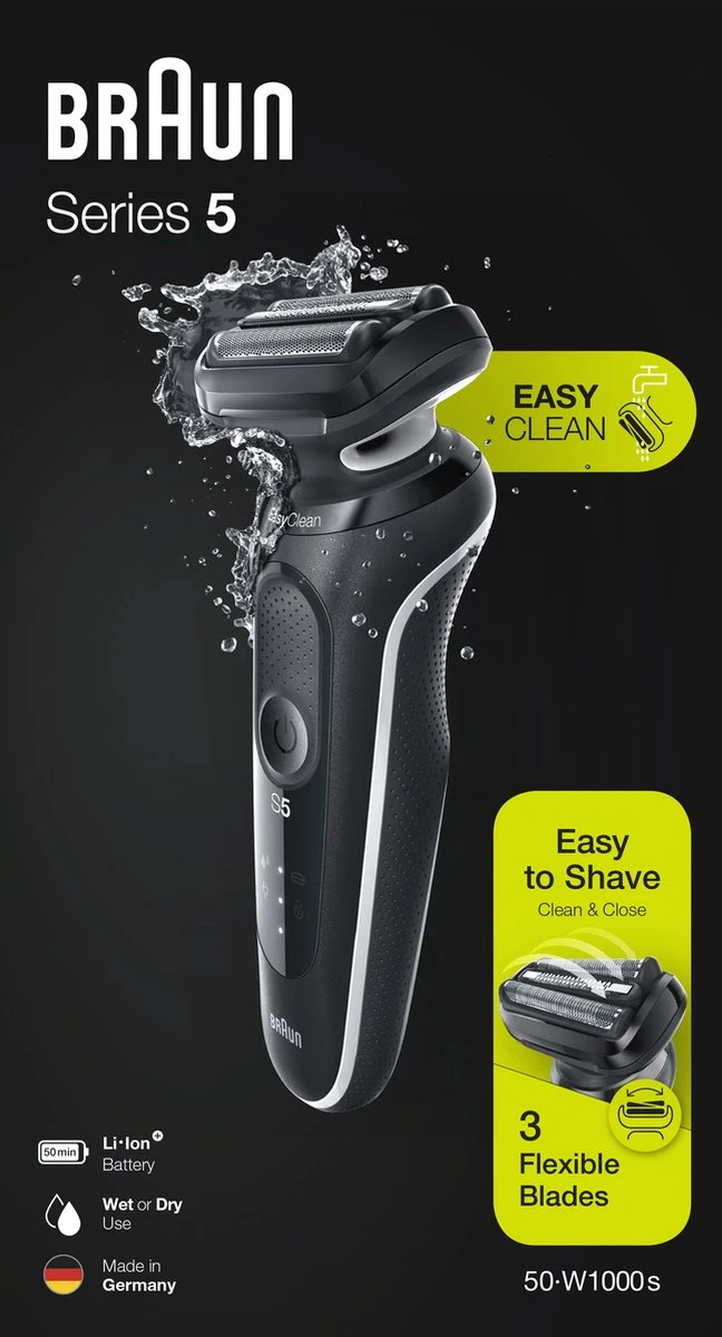 Braun 50-W1000S Series 5 Scheerapparaat Zwart 9 Braun 50-W1000S Series 5 Scheerapparaat Zwart - Afbeelding 9