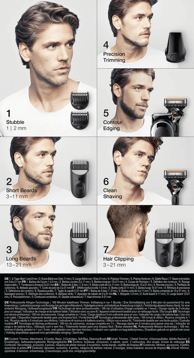 Braun Multigroomer 5 MGK5355 - 7in1 Trimmer Voor Mannen - 5 Opzetstukken 10 Braun Multigroomer 5 MGK5355 - 7in1 Trimmer Voor Mannen - 5 Opzetstukken - Afbeelding 10