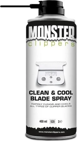 Monster Clippers Clean & Cool Blade Spray 400ml - Voor Tondeuse En Trimmer Onderhoud - Snijmes Reiniger