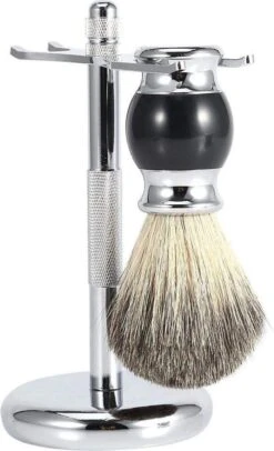 Complete Scheerset - Vaderdag Cadeau - RVS Scheerkom - Scheerkwast - Scheermeshouder - Badkamer Set - Scheerspullen 13 Complete Scheerset - Vaderdag Cadeau - RVS Scheerkom - Scheerkwast - Scheermeshouder - Badkamer Set - Scheerspullen -Verzorgingsproductenwinkel 730x1200