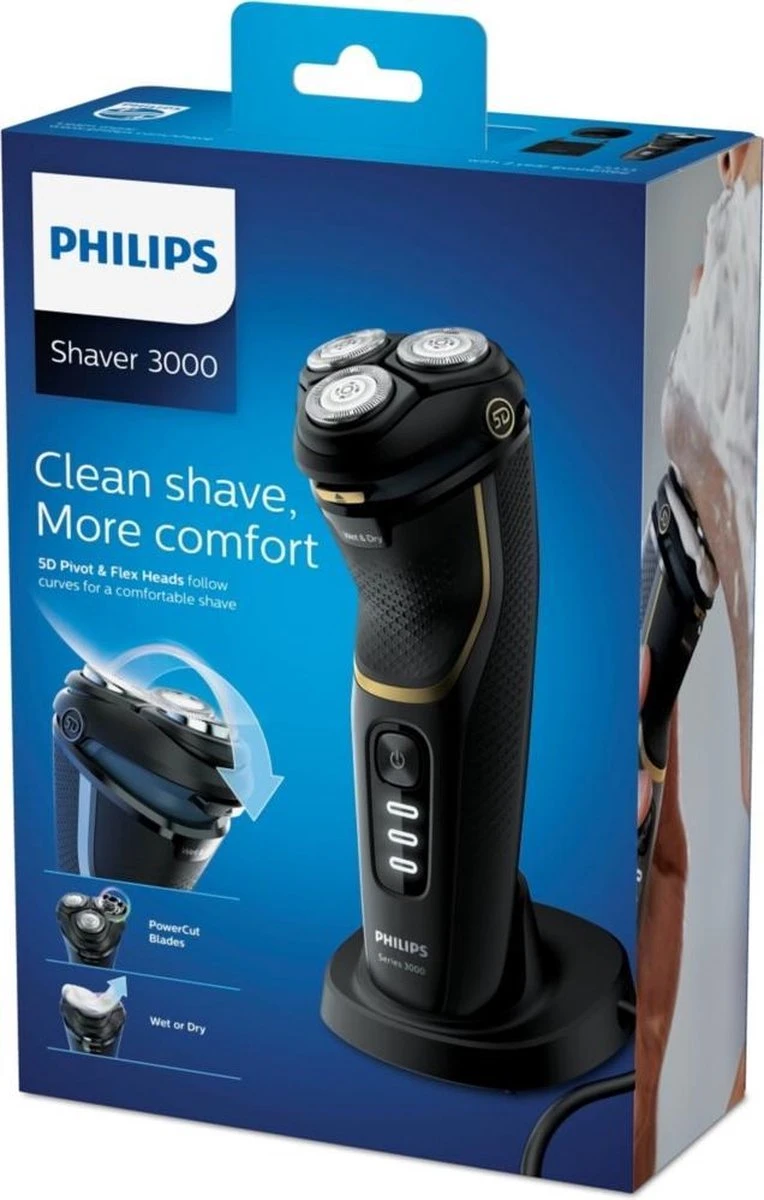 Philips Series 3000 S3333/54 - Scheerapparaat - Goud/Zwart 4 Philips Series 3000 S3333/54 - Scheerapparaat - Goud/Zwart - Afbeelding 4