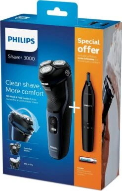 Philips Shaver Series 3000 S3134/57 - Scheerapparaat Incl. Neus- En Oorhaartrimmer -Verzorgingsproductenwinkel 770x1200
