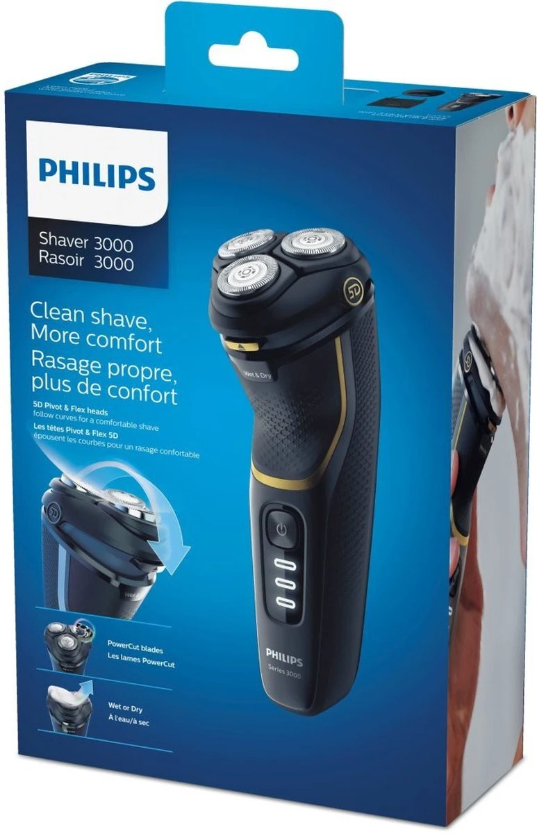 Philips Series 3000 S3333/54 - Scheerapparaat - Goud/Zwart 13 Philips Series 3000 S3333/54 - Scheerapparaat - Goud/Zwart - Afbeelding 13