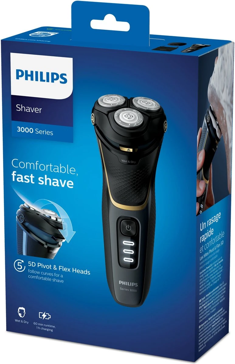 Philips Series 3000 S3333/54 - Scheerapparaat - Goud/Zwart 15 Philips Series 3000 S3333/54 - Scheerapparaat - Goud/Zwart - Afbeelding 15