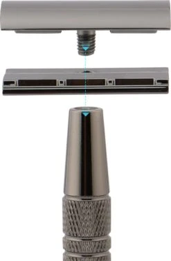 Safety Razor Scheermes + 20 Scheermesjes - Aluminium - Antraciet - Double Blade -Verzorgingsproductenwinkel 786x1200 1