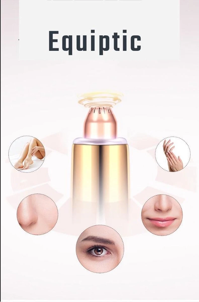 Equiptic Elektrische Epilator - Epileren - Luxe Precisieepilator- 18K Vergulde Kop - LED Licht - USB Oplaadbaar - Elektrisch - Precisie Wenkbrauw Trimmer - Perfecte Wenkbrauwen - Dames Gezichtsepilator - Roze 5 Equiptic Elektrische Epilator - Epileren - Luxe Precisieepilator- 18K Vergulde Kop - LED Licht - USB Oplaadbaar - Elektrisch - Precisie Wenkbrauw Trimmer - Perfecte Wenkbrauwen - Dames Gezichtsepilator - Roze - Afbeelding 5