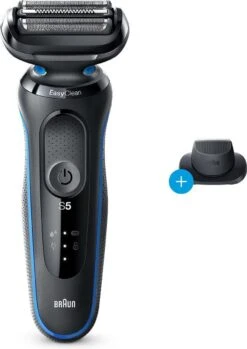 Braun Series 5 50-B1200S Scheerapparaat Met Scheerblad Trimmer Zwart, Blauw
