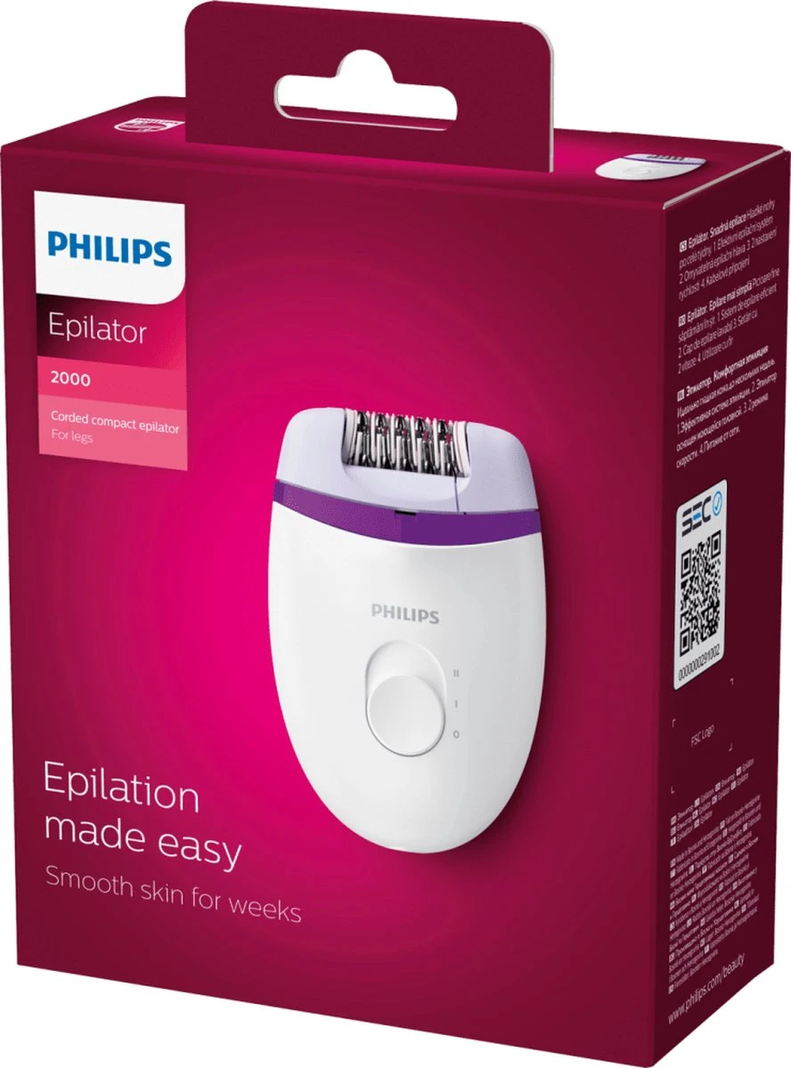 Philips Satinelle Essential BRE225/00 Epileerapparaat Paars, Wit 4 Philips Satinelle Essential BRE225/00 Epileerapparaat Paars, Wit - Afbeelding 4