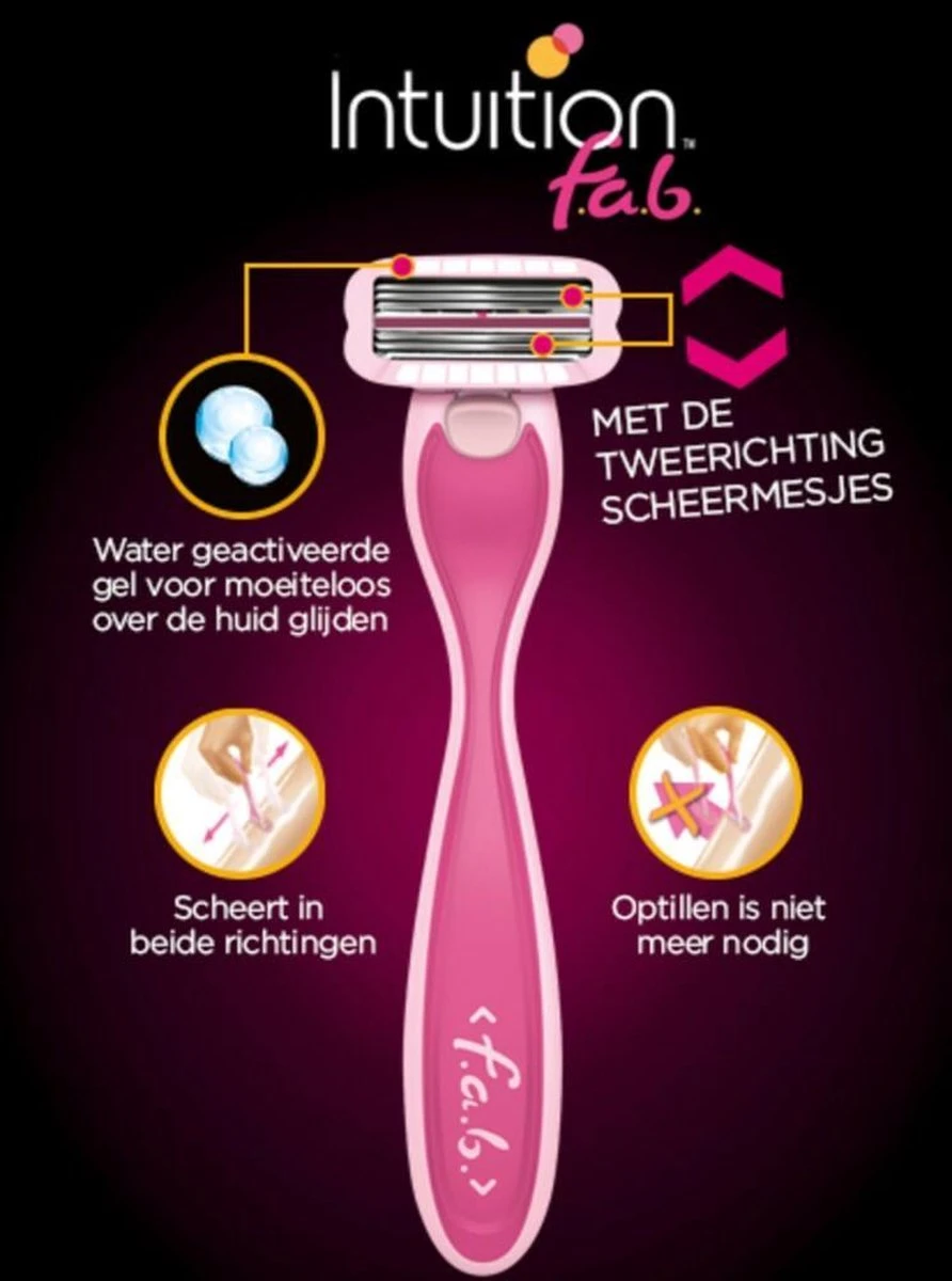 Wilkinson Intuition Fab 3 Scheermesjes - Navulling 2 Wilkinson Intuition Fab 3 Scheermesjes - Navulling - Afbeelding 2