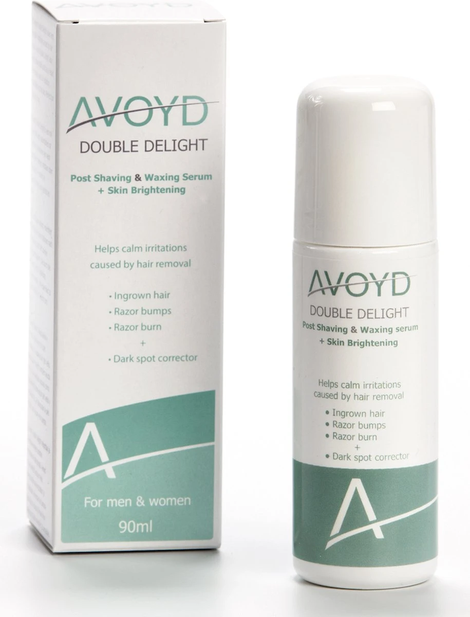 Avoyd Double Delight 90ml - Voorkomt En Verhelpt Ingegroeide Haartjes, Scheerirritatie En Scheerbultjes. Daarnaast Reduceert Het Pigmentvlekjes - Geschikt Voor M/v - 043 2 Avoyd Double Delight 90ml - Voorkomt En Verhelpt Ingegroeide Haartjes, Scheerirritatie En Scheerbultjes. Daarnaast Reduceert Het Pigmentvlekjes - Geschikt Voor M/v - 043 - Afbeelding 2