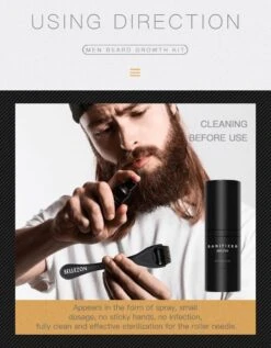 Baardgroei Kit - Beard Grow - Baardgroei Set - Baardgroei Olie - Dermaroller - Baardkam - Baardhaar - Haargroei Set - Baard Verzorging Set - Baardverzorging -Verzorgingsproductenwinkel 935x1200 3