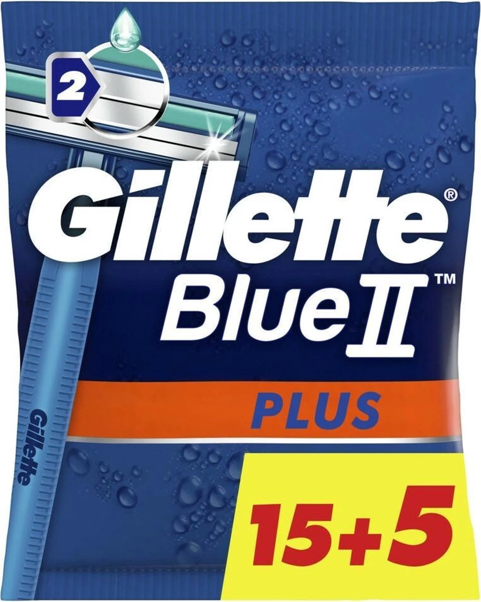 Gillette® Gillette BlueII Plus Wegwerpmesjes Mannen - 20 Stuks 9 Gillette® Gillette BlueII Plus Wegwerpmesjes Mannen - 20 Stuks - Afbeelding 9